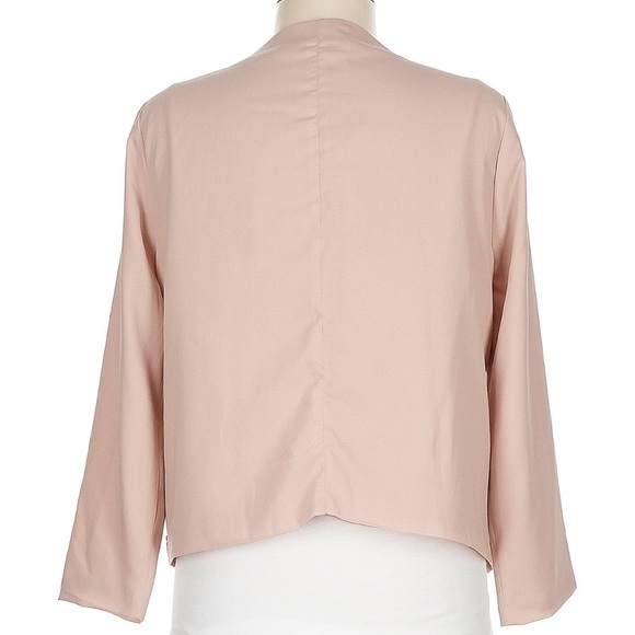 Gap Blush Pink Sequined Open Front Lightweight Coverup Cardigan Size Medium M - Picture 4 of 7